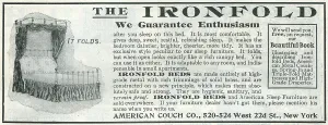Retail Trade Prints: Ad For Ironfold Beds