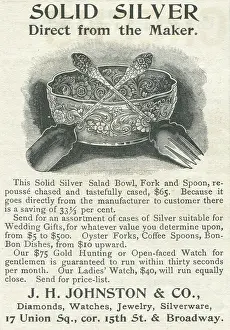 Retail Trade Prints: Ad For Johnston Silver Tableware