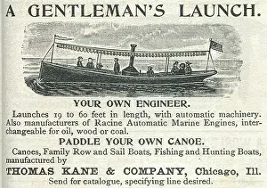 Advertising Prints: Ad For Kane Boats & Canoes