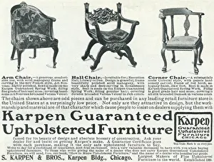 Advertisment Prints: Ad For Karpen Upholstered Furniture