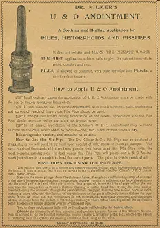 Advertisment Prints: Ad For Kilmer's U&O Anointment