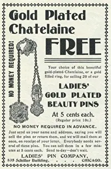 Advertisment Prints: Ad For Ladies' Gold Pins