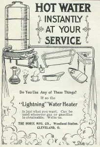Advertising Prints: Ad For Lightning Water Heater