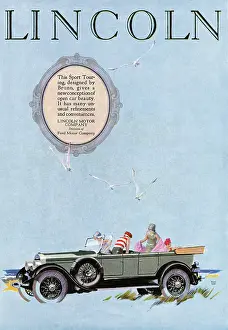 Convertible Prints: Advertisement for Lincoln Sport Touring Automobile