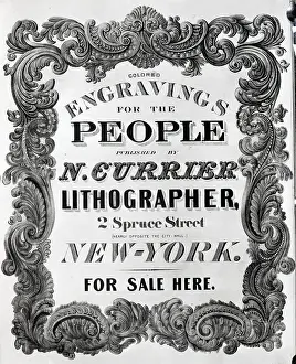 Announcement Prints: Advertisement for Lithograph Shop