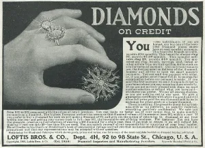 Advertisment Prints: Ad For Loftis Diamonds