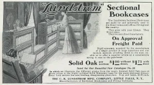 Advertisment Prints: Ad For Lundstrom Sectional Bookcases