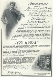 Advertisement Prints: Ad For 'Lyon & Healy Violins'