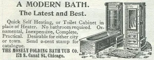 Advertising Prints: Ad For Mosley Folding Bathtub