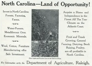 Advertisment Prints: Ad For North Carolina
