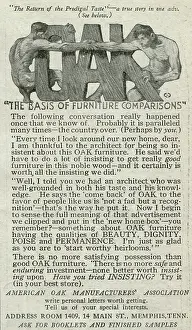 Retail Trade Prints: Ad For Oak Manufacturers Association