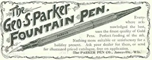 Advertisment Prints: Ad For Parker Fountain Pens