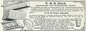 Advertising Prints: Ad For P&B Brick Mantels