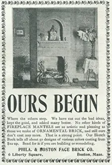 Advertising Prints: Ad For P&B Brick Mantels