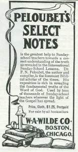 Advertising Prints: Ad For Peloubet's Select Notes