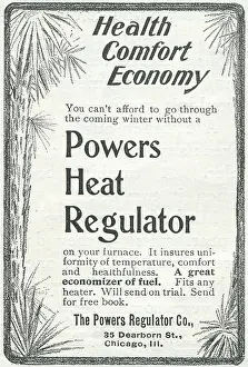 Advertising Prints: Ad For Powers Heat Regulator