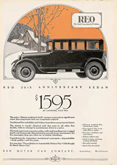 Sedan Prints: Ad for REO Motor Car's 20th Anniversary Sedan