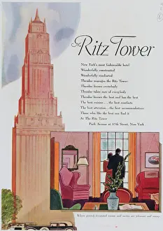 Lodgings Prints: Advertisement for The Ritz Tower