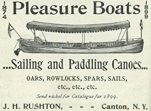 Advertising Prints: Ad For Rushton Pleasure Boats