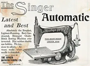 Sewing Machine Prints: Advertisement for Singer Automatic Sewing Machine