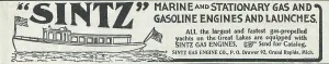 Advertising Prints: Ad For Sintz Boat Engines