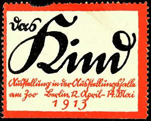 Children Prints: Advertising stamp The child - exhibition 1913