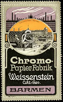 Vehicles Prints: Advertising stamp Chromo paper factory Weisenstein