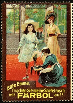 Shoes Prints: Advertising Stamp color oil for shoes
