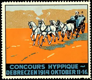 Events Prints: Advertising stamp Concours Hyppique Debreczen 1914
