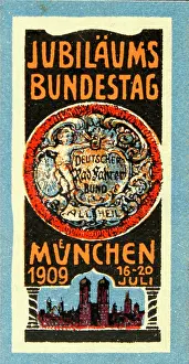 Clubs Prints: Advertising stamp Deutscher Radfahrer Bund