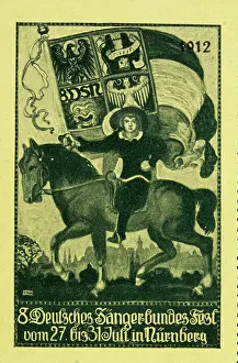 Singers Prints: Advertising stamp German National Singers Festival 1912