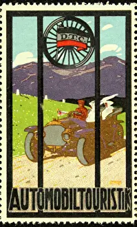 Clubs Prints: Advertising stamp German Touring Club