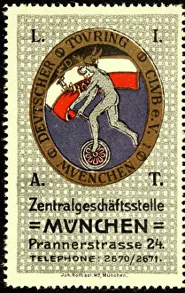 Clubs Prints: Advertising stamp German Touring Club