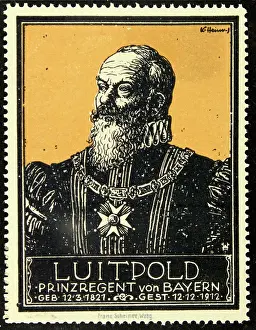 Portraits Prints: Advertising stamp Luitpold Prince Regent of Bavaria