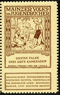Publishers Prints: Advertising stamp Mainzer Volks- und Jugendbücher