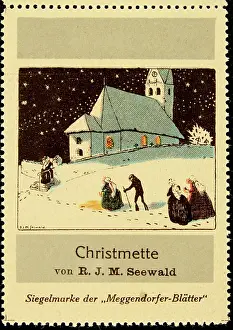Churches Prints: Advertising stamp Meggendorfer Blätter