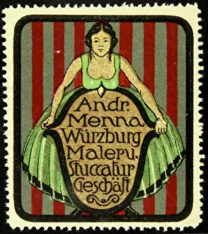 Painter Prints: Advertising stamp Menna Würzburg