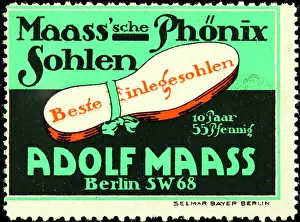 Advertising Label Prints: Advertising stamp Phoenix soles