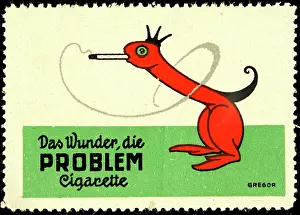 Cigarettes Prints: Advertising stamp Problem Cigarette