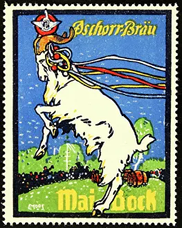 Beer Prints: Advertising stamp Pschorr-Bräu