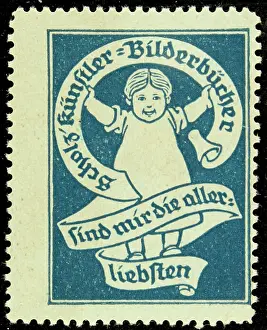 Advertising Label Prints: Advertising stamp Scholz artist picture books