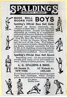 Ad W/Mini Engravings Of Baseball Players