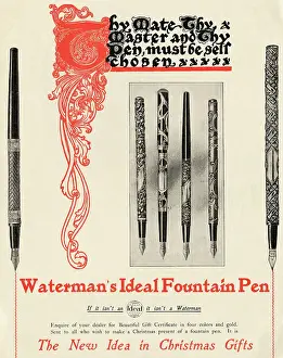 Advertisement for Waterman's Ideal Fountain Pen