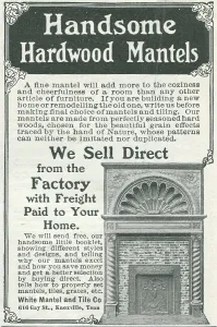 Advertising Prints: Ad For White's Fireplace Mantels