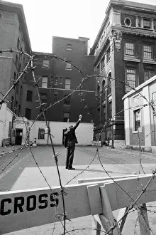Courtyard Prints: Adam C. Powell, Raised Fist, In Courtyar