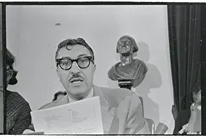 Adam C. Powell Speaking at News Conference