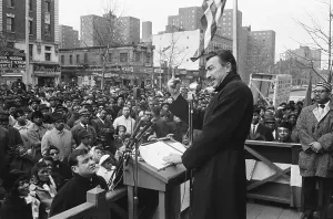 Member Of Congress Prints: Adam Clayon Powell Adressing Rally in New York