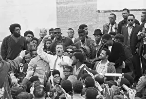 Adam Clayton Powell Speaking, Hand Raised