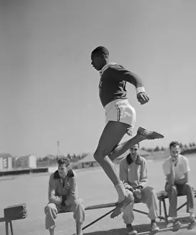 1952 Olympic Games Helsinki Prints: Adhemar Ferreira Da Silva Practicing