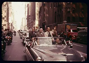 Adlai Stevenson Campaigning in Manhattan